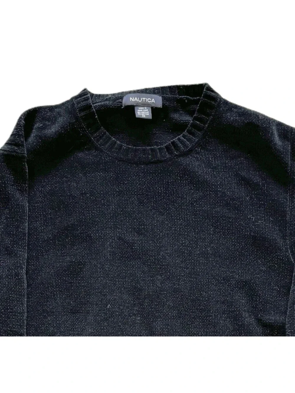 Vintage Nautica Men’s Medium Crewneck Sweater 90s pullover made in Hong Kong￼